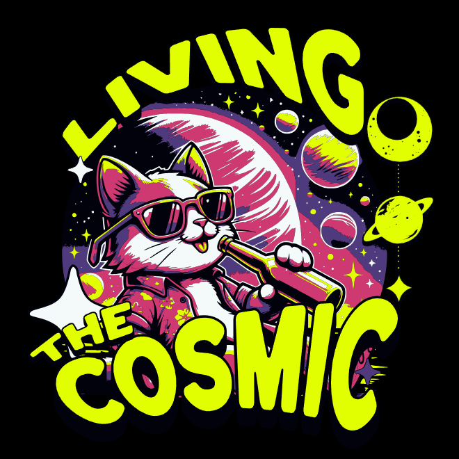 Living the Cosmic | Unisex Heavy Cotton Graphic T-Shirt