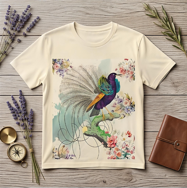 Bloom in Brilliance | Women Heavy Cotton Graphic T-Shirt image