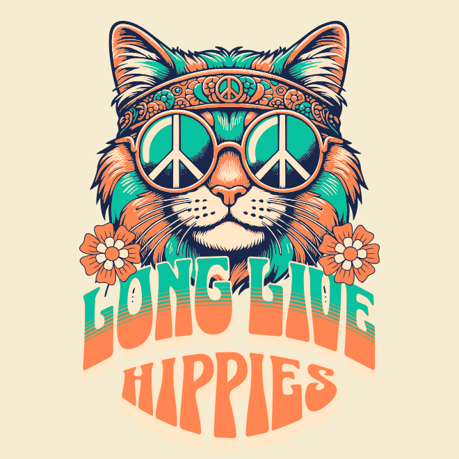 Long Live Hippie | Women Heavy Cotton Graphic T-Shirt