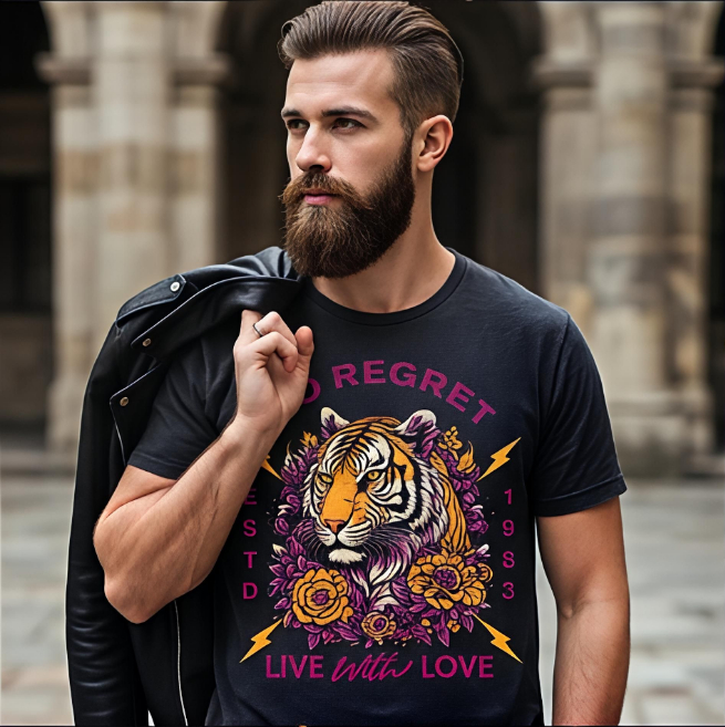 Live with Love | Unisex Maxweight Graphic T-Shirt image