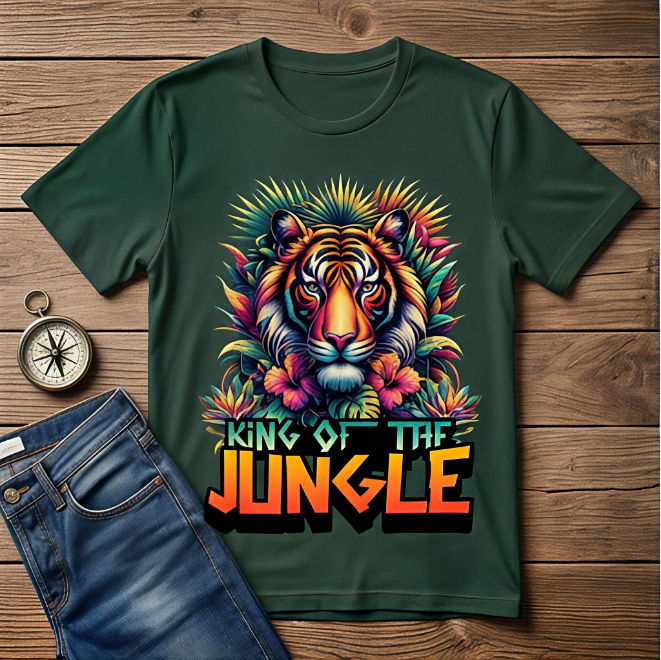 King of the Jungle | Unisex Heavy Cotton Graphic T-Shirt image