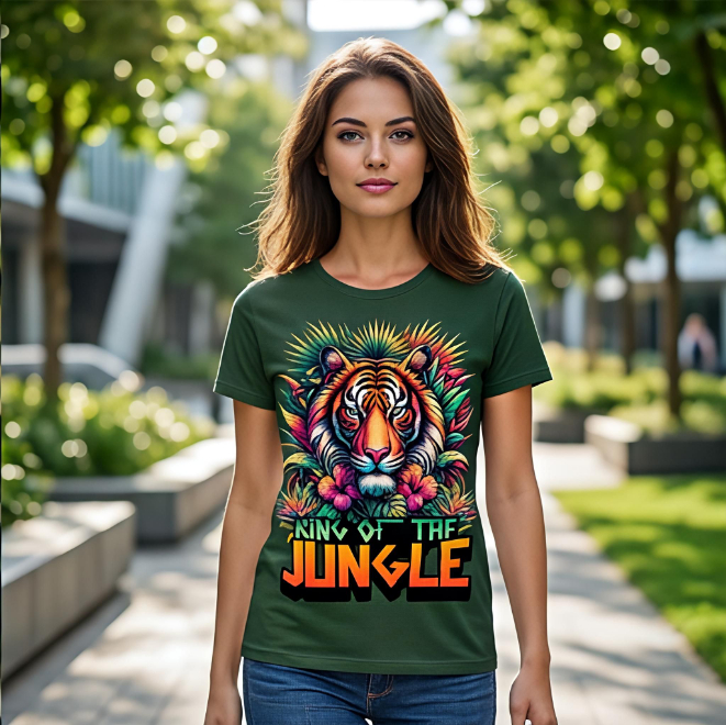 King of the Jungle | Unisex Heavy Cotton Graphic T-Shirt image