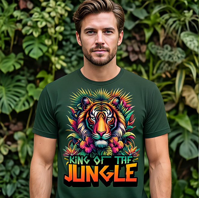 King of the Jungle | Unisex Heavy Cotton Graphic T-Shirt image