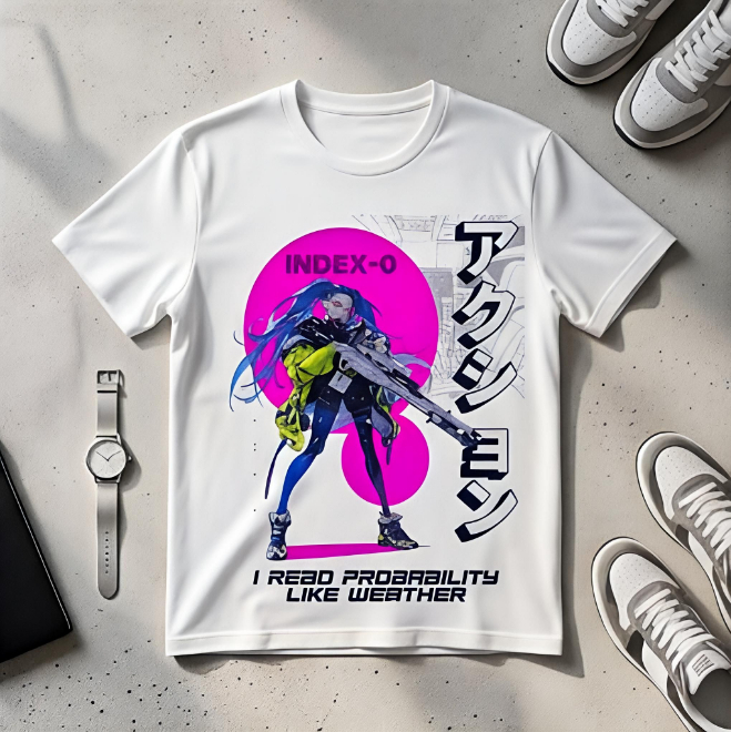 Index-0: Probability Reader | Unisex Heavy Cotton Graphic T-Shirt image