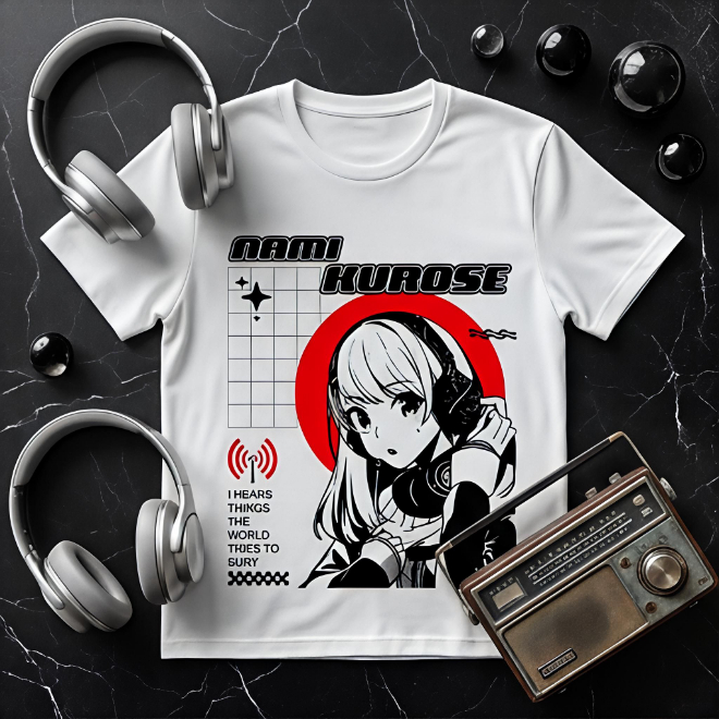 Nami kurose: Echo Hearer | Unisex Heavy Cotton Graphic T-Shirt image