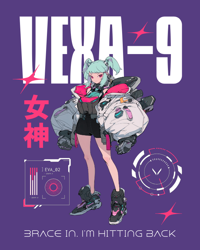 Vexa-9: Counterstriker | Unisex Heavy Cotton Graphic T-Shirt