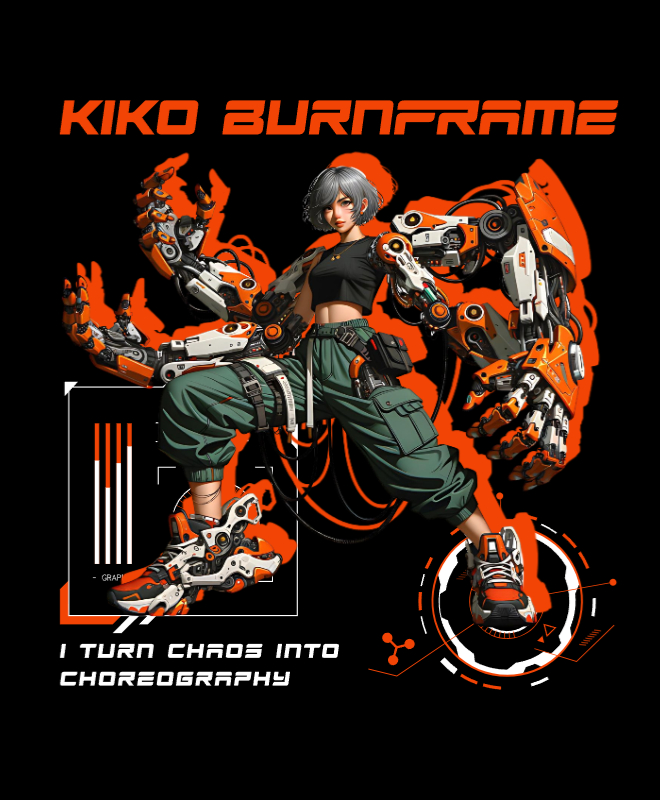 Kiko burnframe: Future-Balancer | Unisex Heavy Cotton Graphic T-Shirt