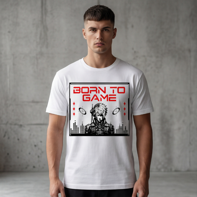 Gameborn Warrior: Meta-Breaker | Unisex Heavy Cotton Graphic T-Shirt image