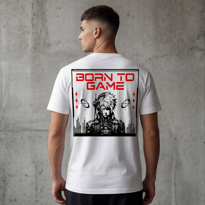 Gameborn Warrior: Meta-Breaker | Unisex Heavy Cotton Graphic T-Shirt image