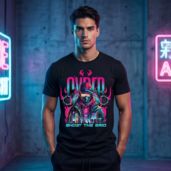 Cybershade: Signal-Breaker | Unisex Heavy Cotton Graphic T-Shirt image