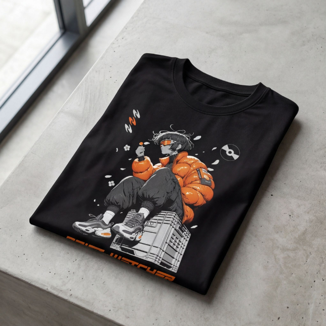 Ember: Drift-Watcher | Unisex Heavy Cotton Graphic T-Shirt image