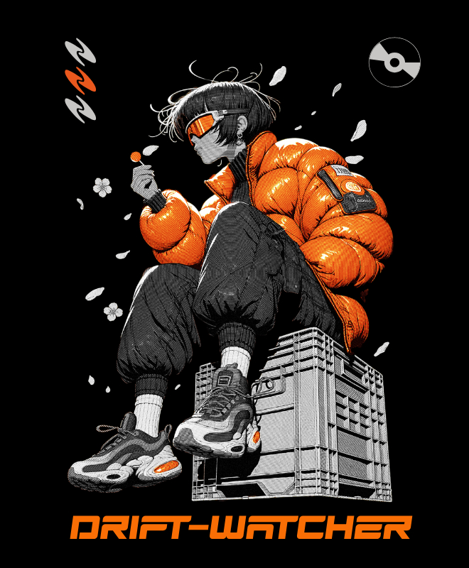 Ember: Drift-Watcher | Unisex Heavy Cotton Graphic T-Shirt