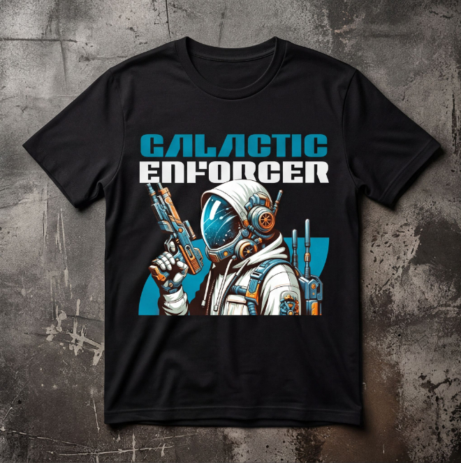 Galactic: Order-Enforcer | Unisex Heavy Cotton Graphic T-Shirt image