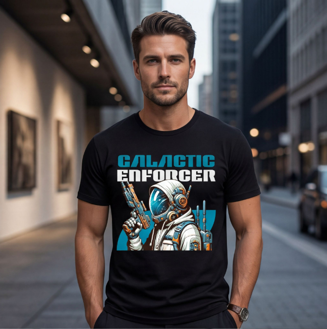Galactic: Order-Enforcer | Unisex Heavy Cotton Graphic T-Shirt image