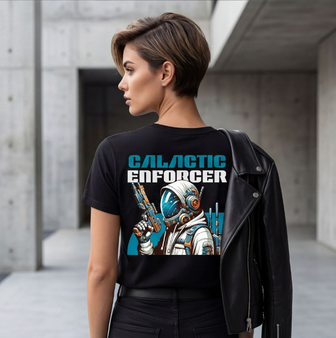 Galactic: Order-Enforcer | Unisex Heavy Cotton Graphic T-Shirt image