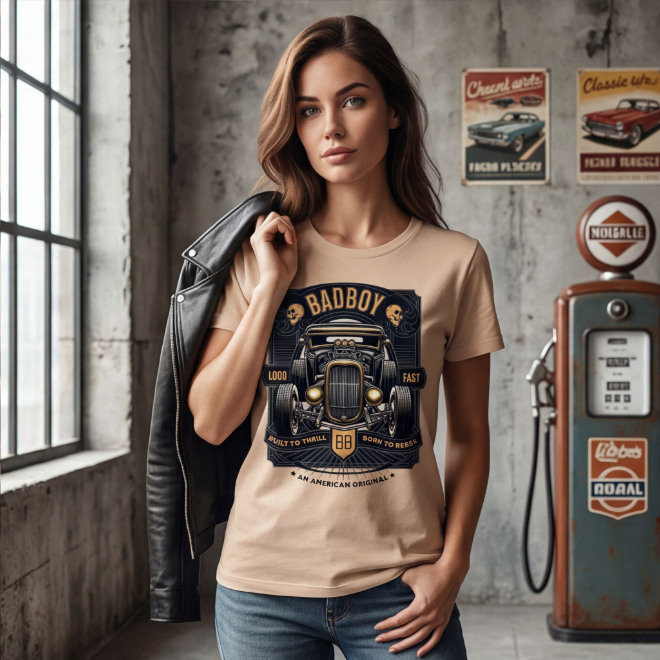 Badboy-Built To Thrill | Unisex Heavy Cotton Graphic T-Shirt image