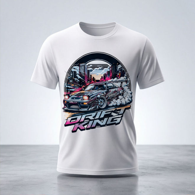 Drift King | Unisex Heavy Cotton Graphic T-Shirt image
