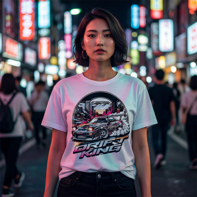 Drift King | Unisex Heavy Cotton Graphic T-Shirt image