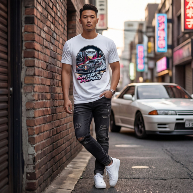 Drift King | Unisex Heavy Cotton Graphic T-Shirt image