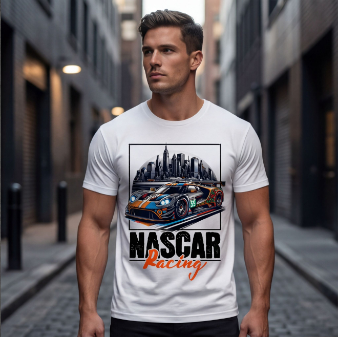 Nascar Racing | Unisex Heavy Cotton Graphic T-Shirt image