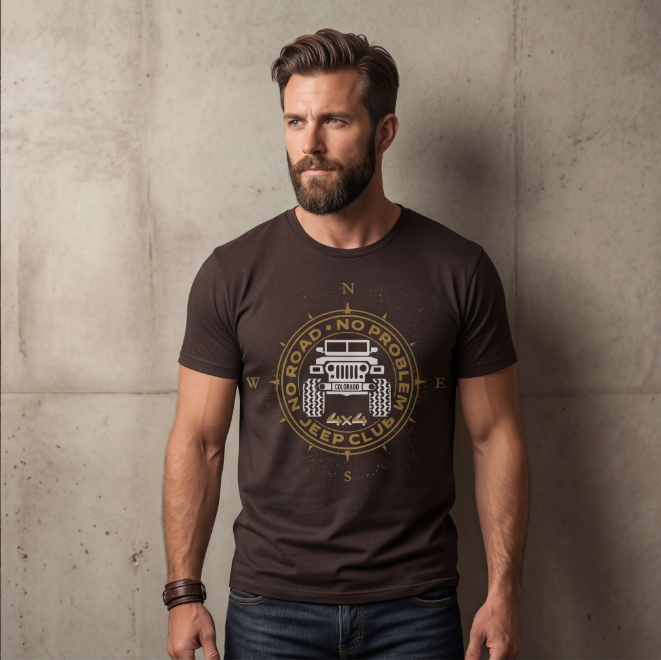 No Road, No Problem | Unisex Heavy Cotton Graphic T-Shirt image