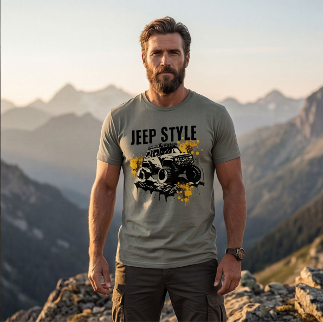 Jeep Style | Unisex Heavy Cotton Graphic T-Shirt image