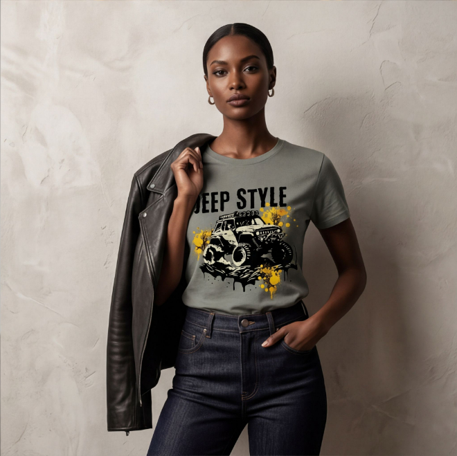 Jeep Style | Unisex Heavy Cotton Graphic T-Shirt image