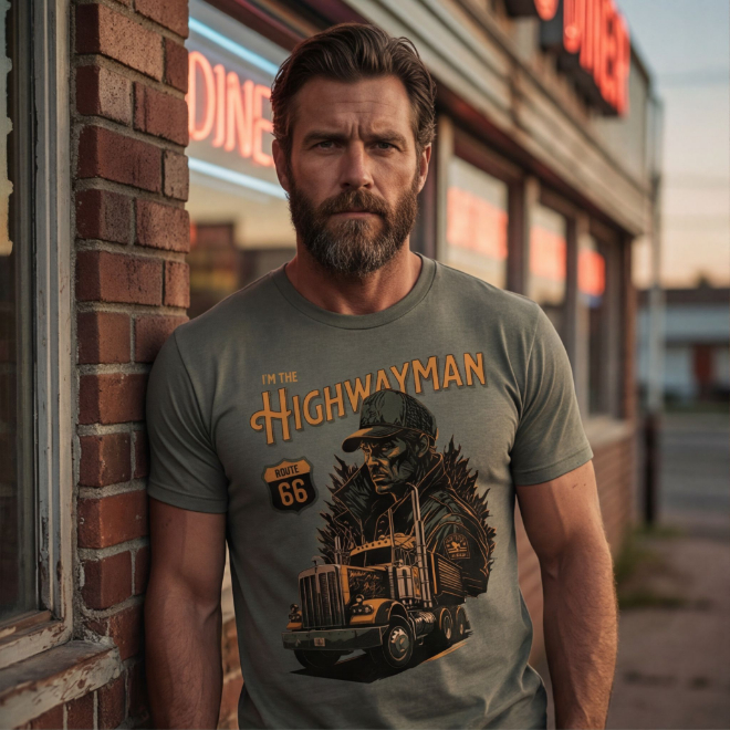 I am the Highwayman | Unisex Heavy Cotton Graphic T-Shirt image