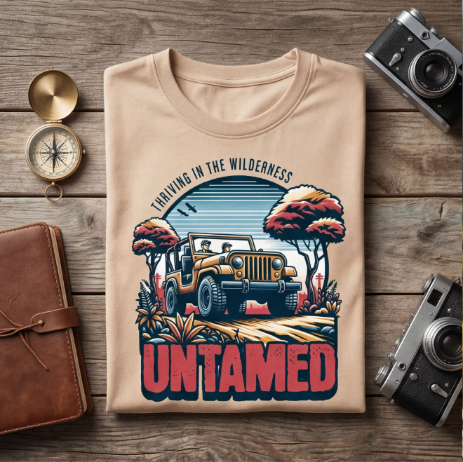 Untamed Wilderness | Unisex Heavy Cotton Graphic T-Shirt image