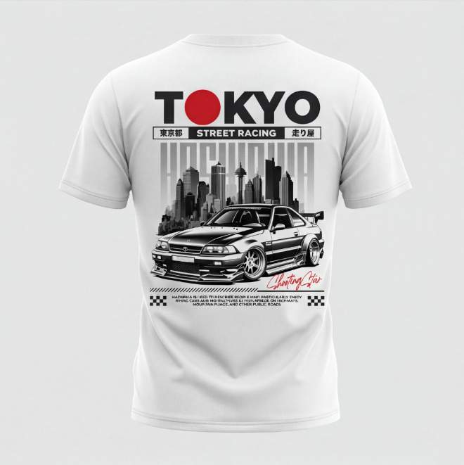 Tokyo Street Racing | Unisex Heavy Cotton Graphic T-Shirt image