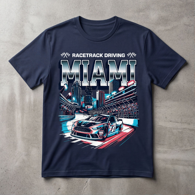 Miami 24 Speedway | Unisex Heavy Cotton Graphic T-Shirt image