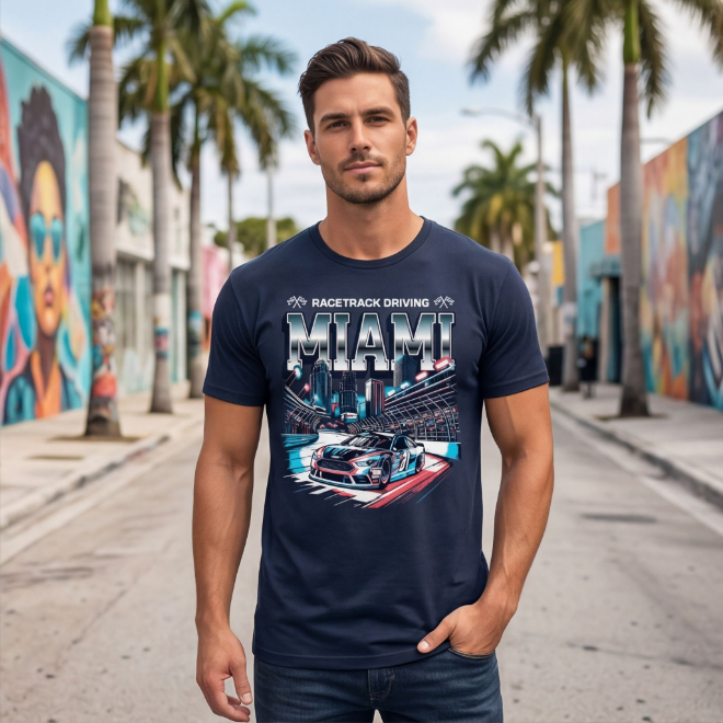 Miami 24 Speedway | Unisex Heavy Cotton Graphic T-Shirt image
