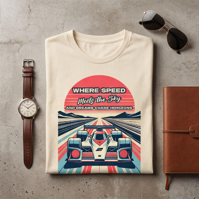 Where Speed Meets the Sky | Unisex Heavy Cotton Graphic T-Shirt image