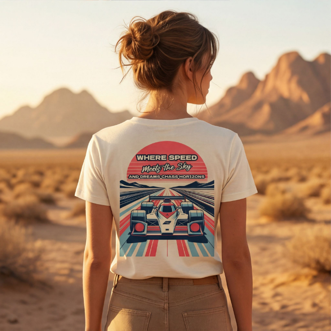 Where Speed Meets the Sky | Unisex Heavy Cotton Graphic T-Shirt image