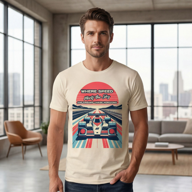 Where Speed Meets the Sky | Unisex Heavy Cotton Graphic T-Shirt image