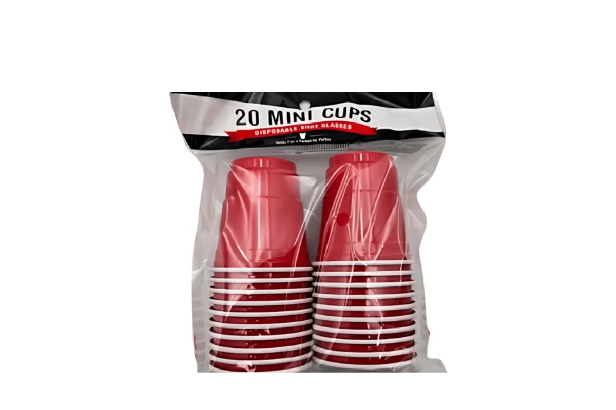 Red Plastic Shot Glass
