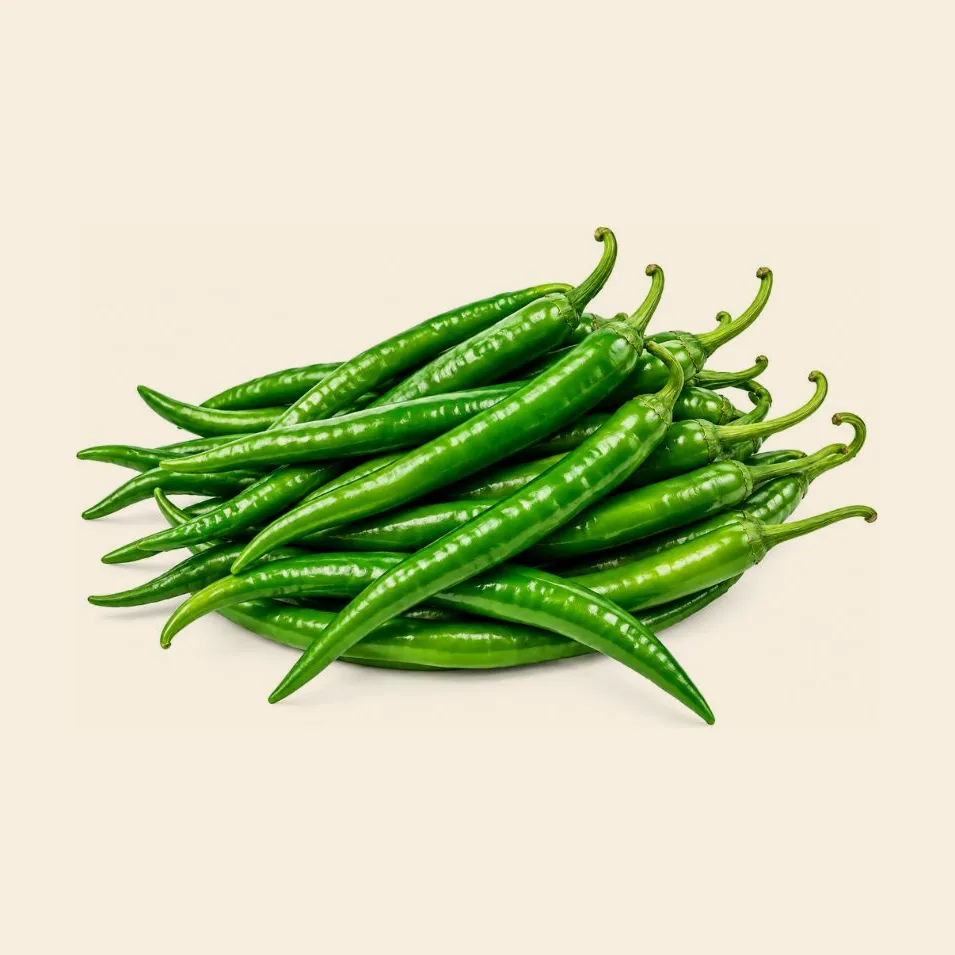 Fresh Green Long Chillies