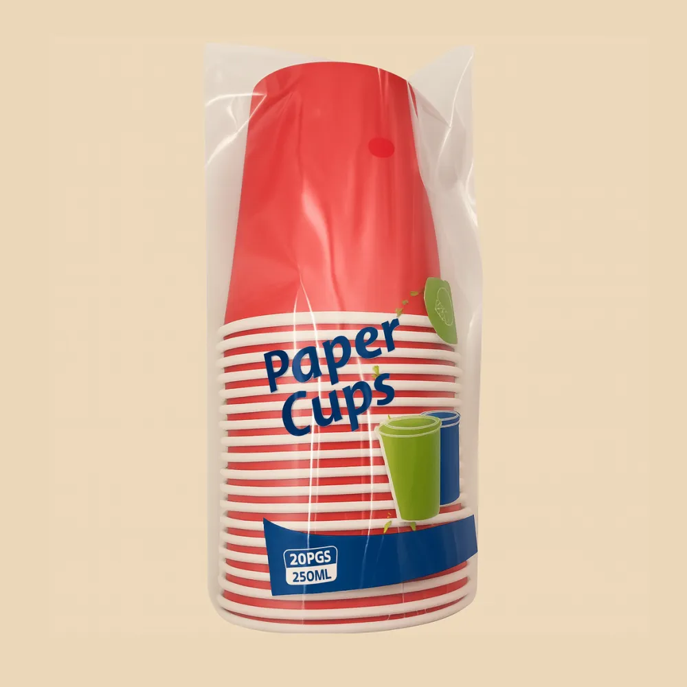 Disposable Red Paper Cups 250ml