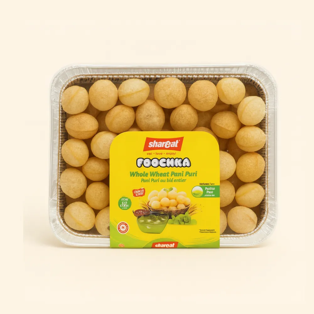 Whole Wheat Pani Puri with Pudina Pani
