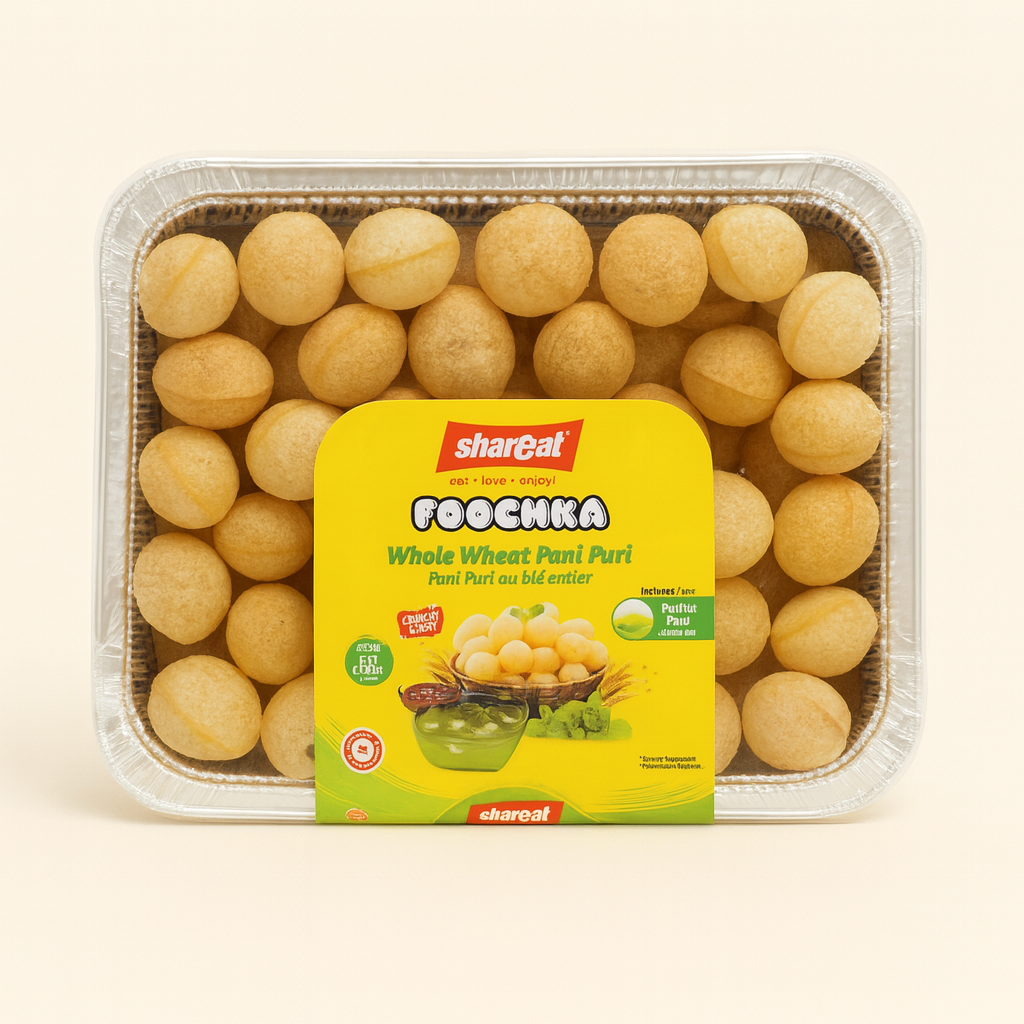 Whole Wheat Pani Puri with Pudina Pani
