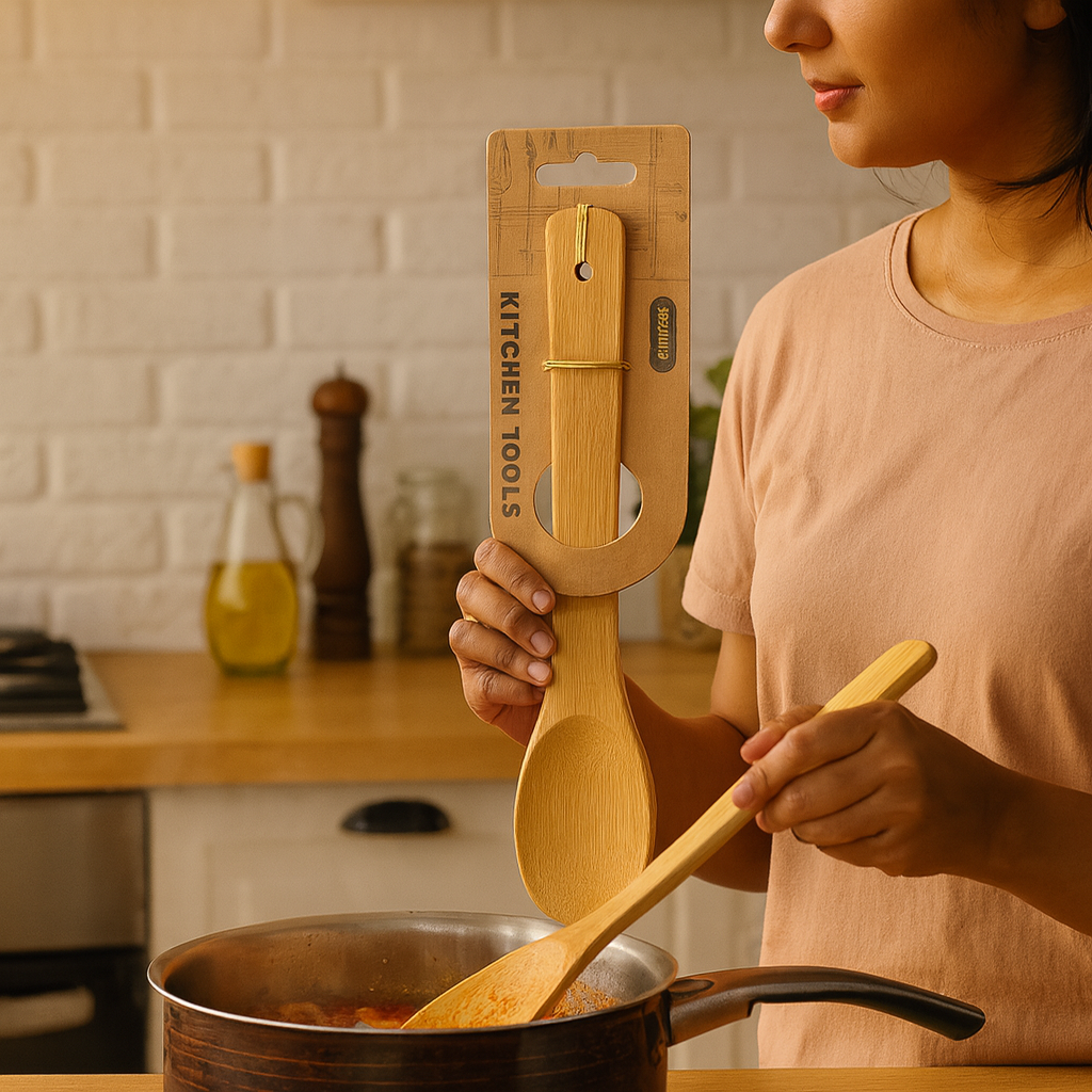 Bamboo Wooden Kitchen Spoon image