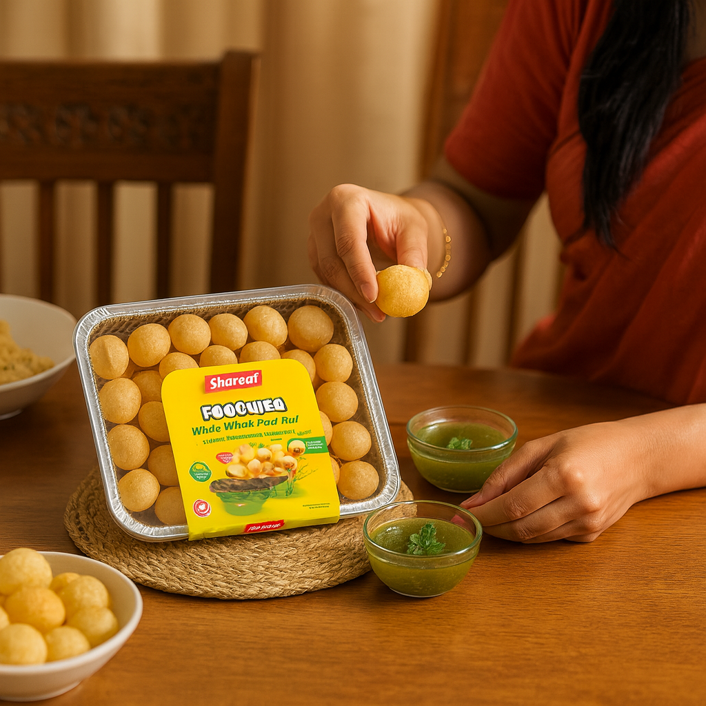 Whole Wheat Pani Puri with Pudina Pani image