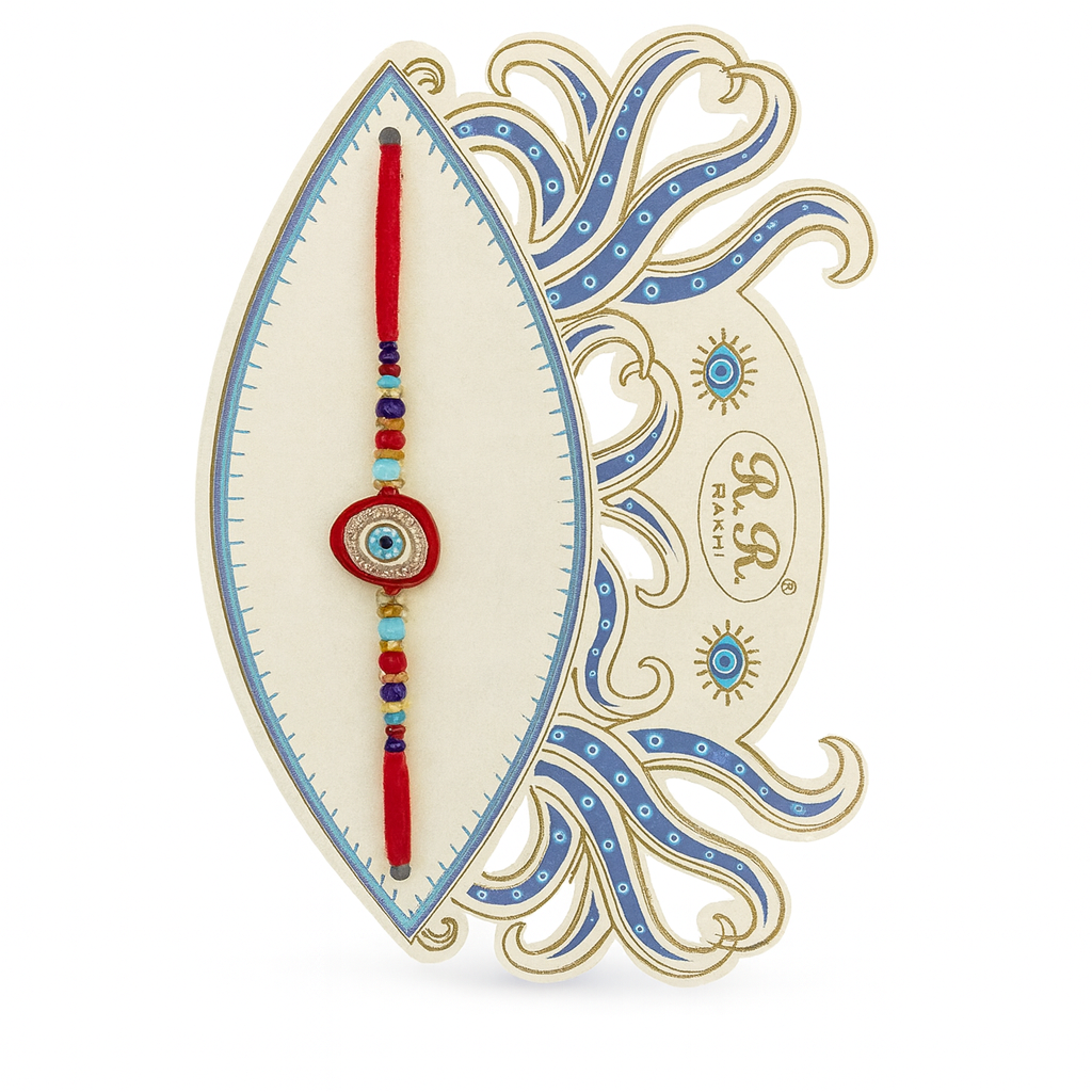 Evil Eye Rakhi With Red Thread