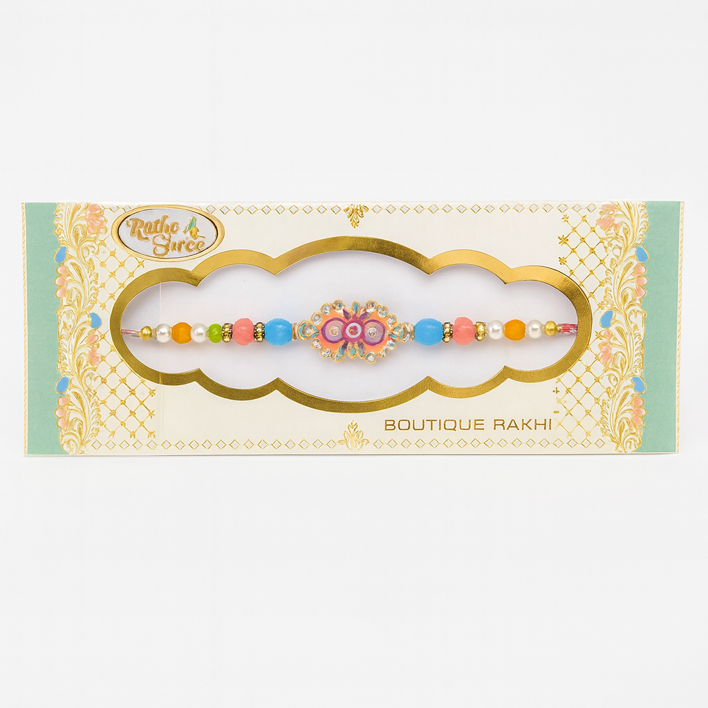 Multicolor Beaded Boutique Rakhi