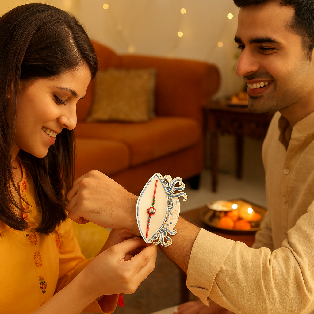 Evil Eye Rakhi With Red Thread image