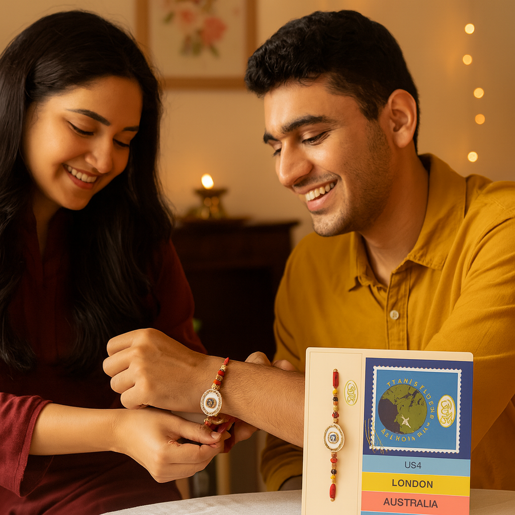 Travel-Themed Decorative Rakhi image