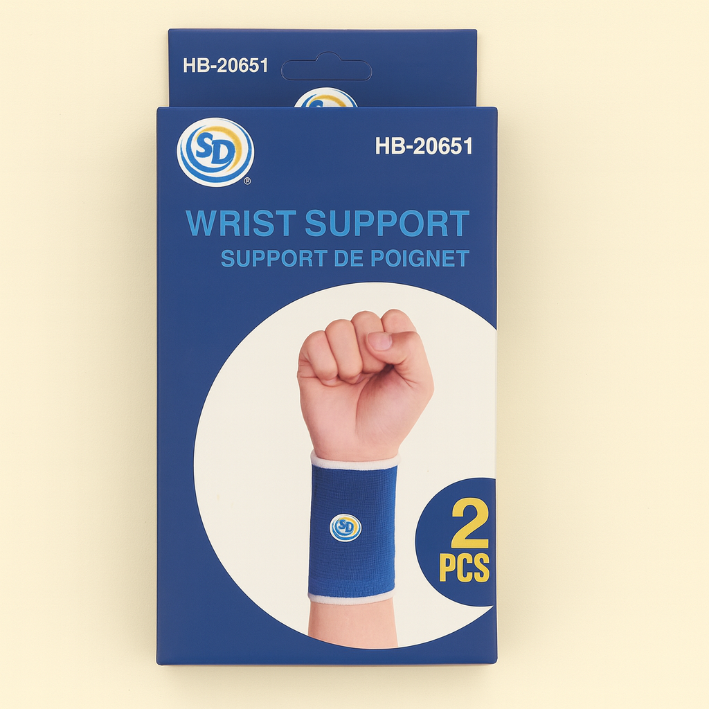 Blue Wrist Support Brace 2-Pack for Pain Relief