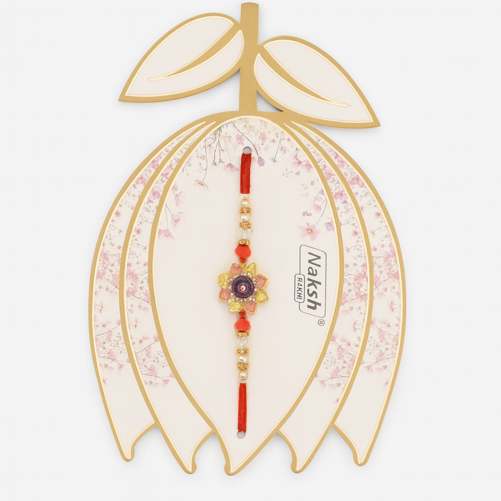 Floral Beaded Rakhi for Raksha Bandhan