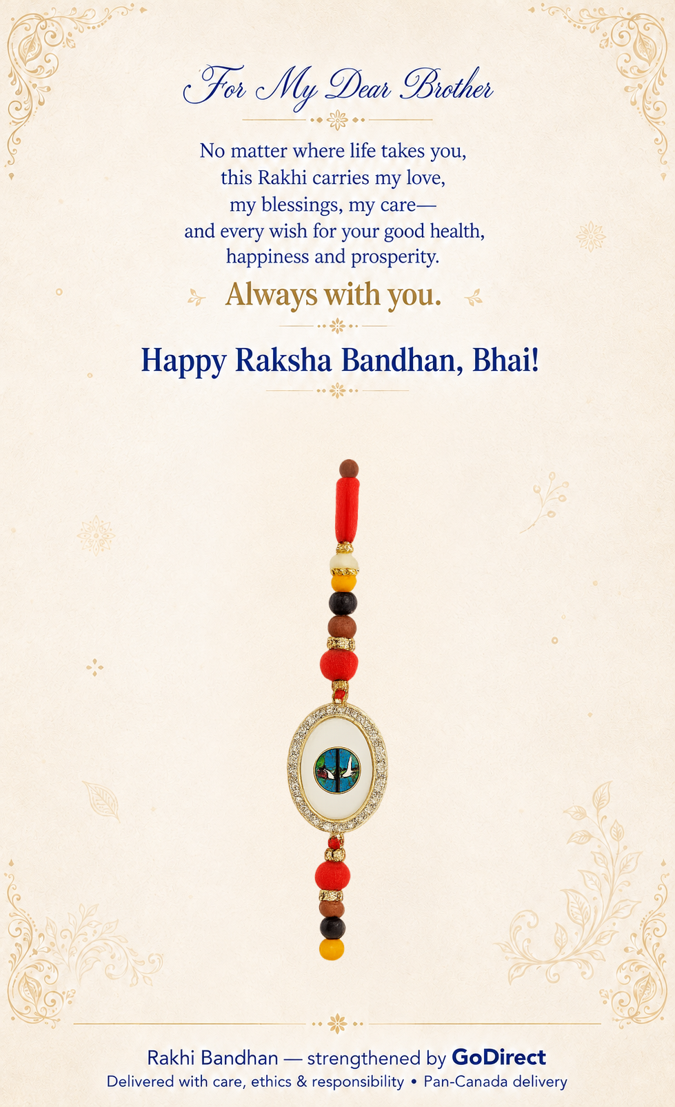 Travel-Themed Decorative Rakhi image