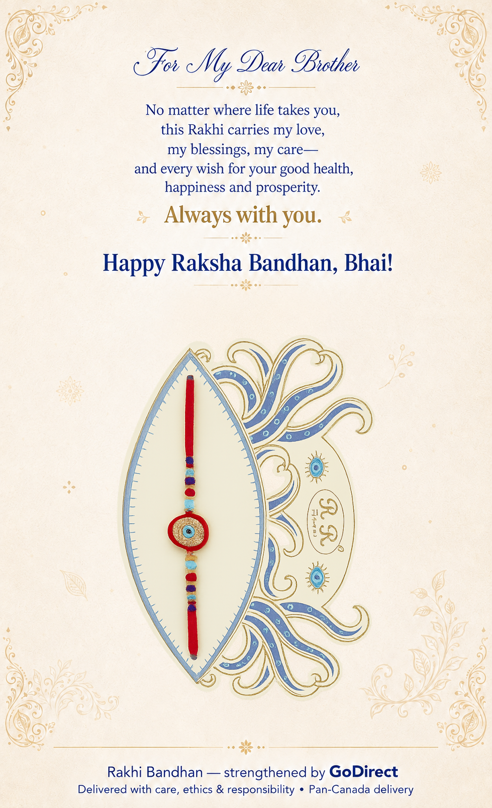 Evil Eye Rakhi With Red Thread image